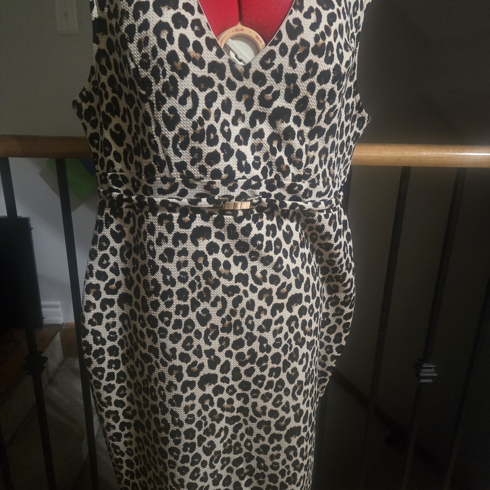 Iris Leopard Print Midi Dress